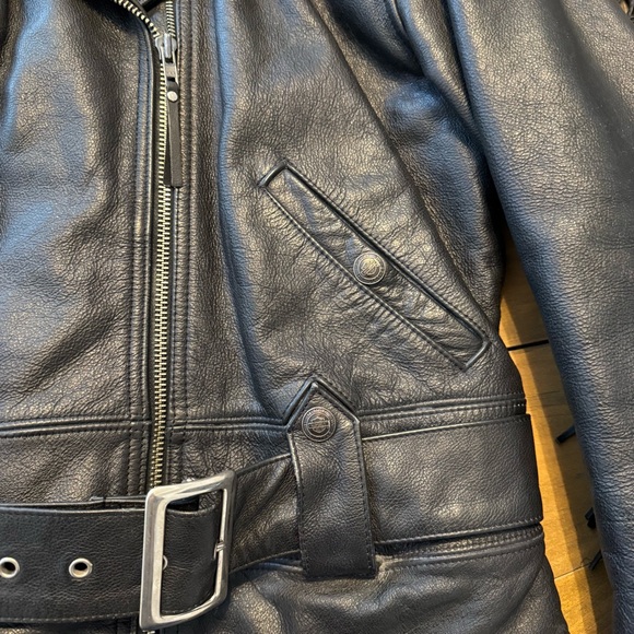 Vintage Harley Davidson Leather Jacket with Fringe Womens size Large - Picture 8 of 16